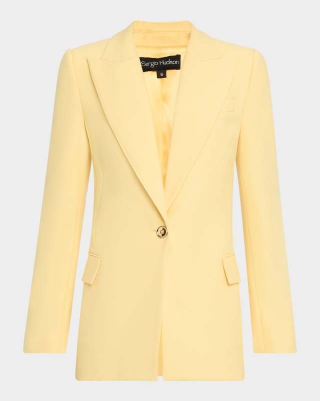 Single-Breasted Peak-Lapel Blazer